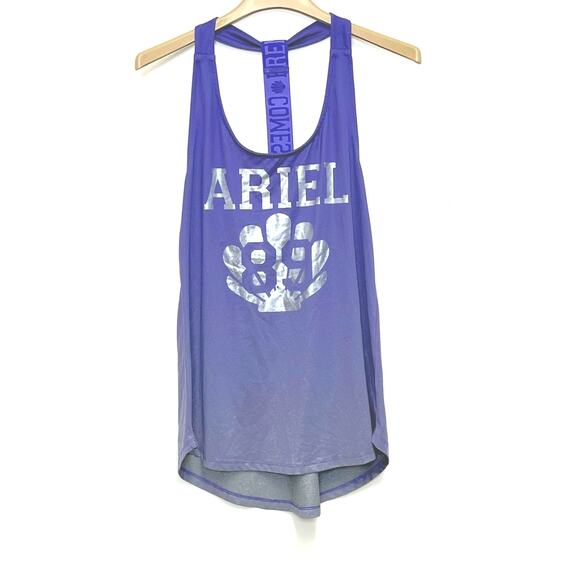 Disney The Little Mermaid Ariel Seashell Active Tank Top Junior Medium - Picture 1 of 6